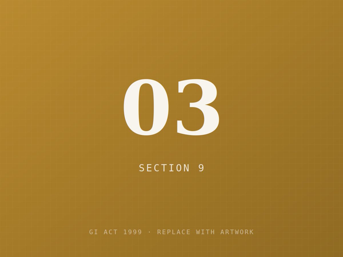 Illustration for The gates are real — GI Act 1999, Section 9 Illustration for The gates are real — GI Act 1999, Section 9