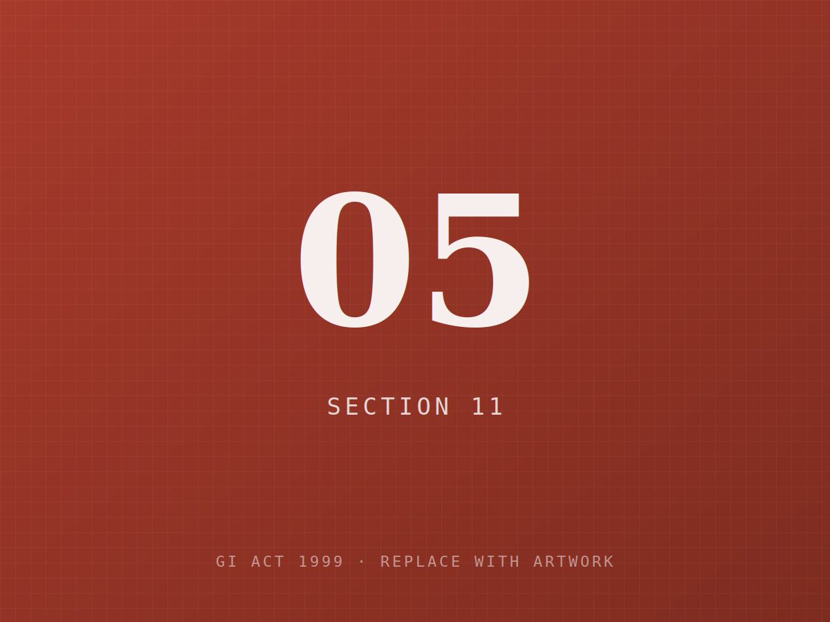Illustration for Draw the boundary — GI Act 1999, Section 11 Illustration for Draw the boundary — GI Act 1999, Section 11