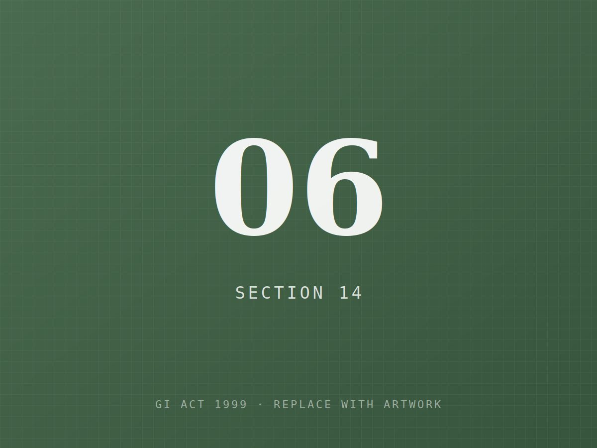 Illustration for Three months to speak — GI Act 1999, Section 14 Illustration for Three months to speak — GI Act 1999, Section 14