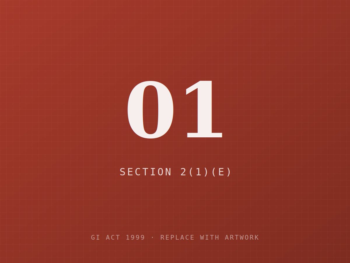 Illustration for The core idea — GI Act 1999, Section 2(1)(e) Illustration for The core idea — GI Act 1999, Section 2(1)(e)