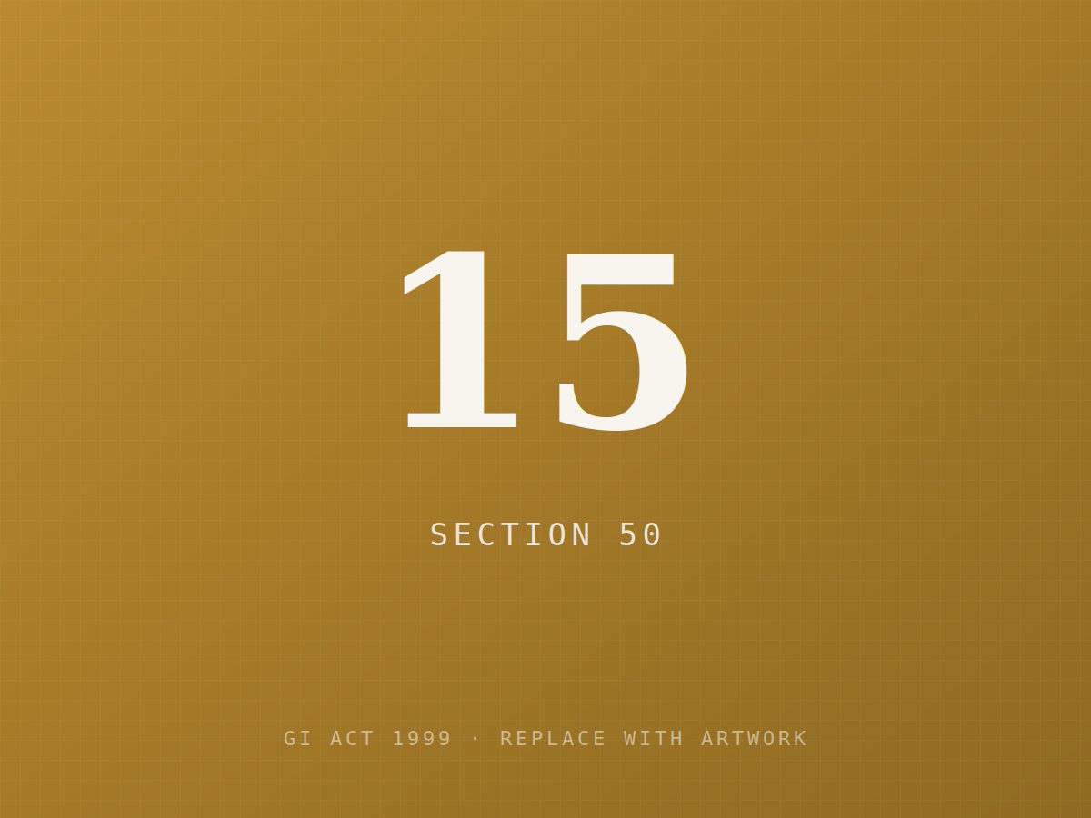 Illustration for From seizure to court — GI Act 1999, Section 50 Illustration for From seizure to court — GI Act 1999, Section 50