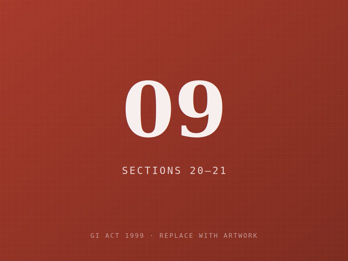 Illustration for Protection starts here — GI Act 1999, Sections 20–21 Illustration for Protection starts here — GI Act 1999, Sections 20–21