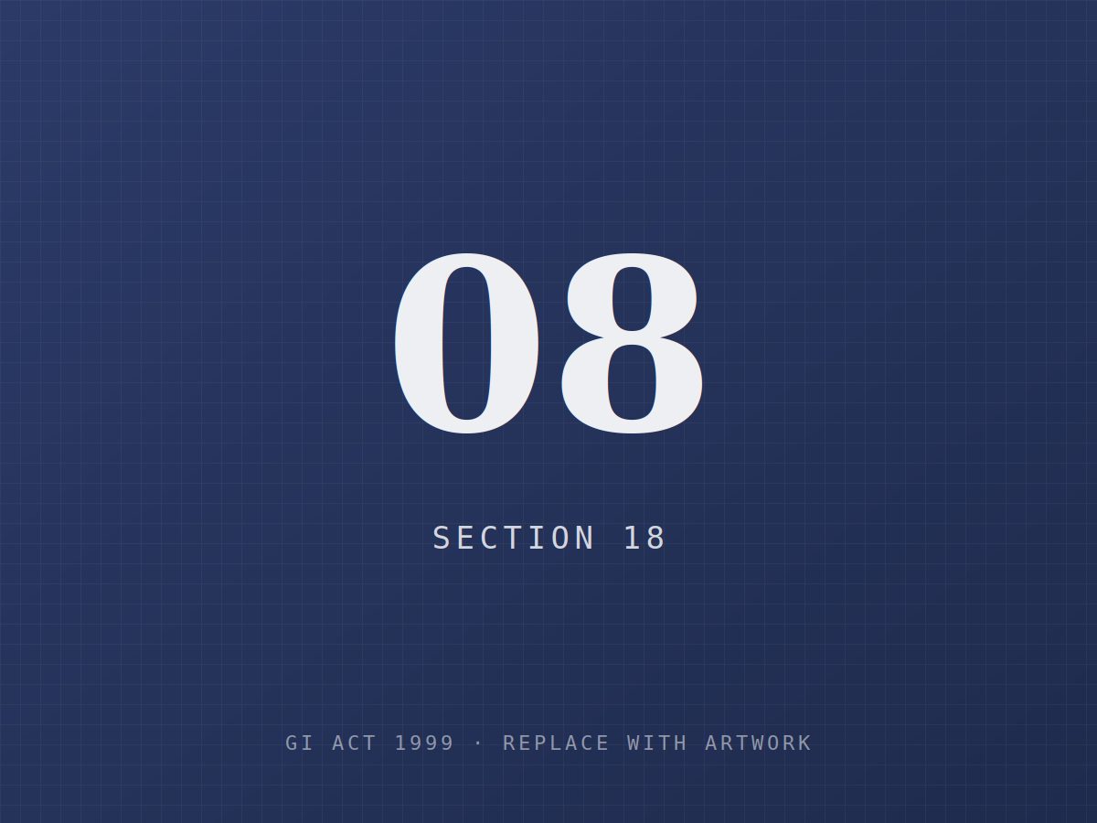 Illustration for Ten years, then again — GI Act 1999, Section 18 Illustration for Ten years, then again — GI Act 1999, Section 18