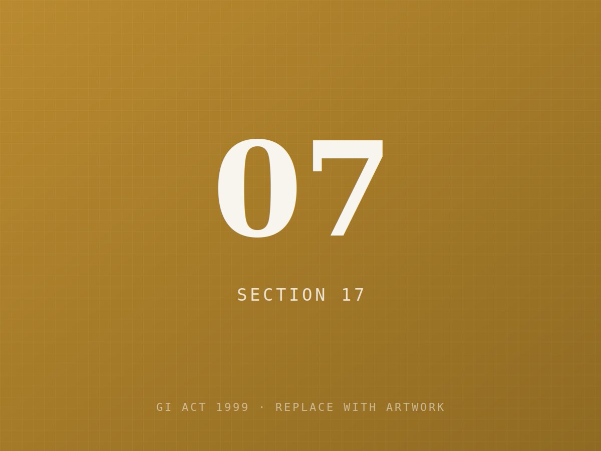 Illustration for The authorised maker — GI Act 1999, Section 17 Illustration for The authorised maker — GI Act 1999, Section 17